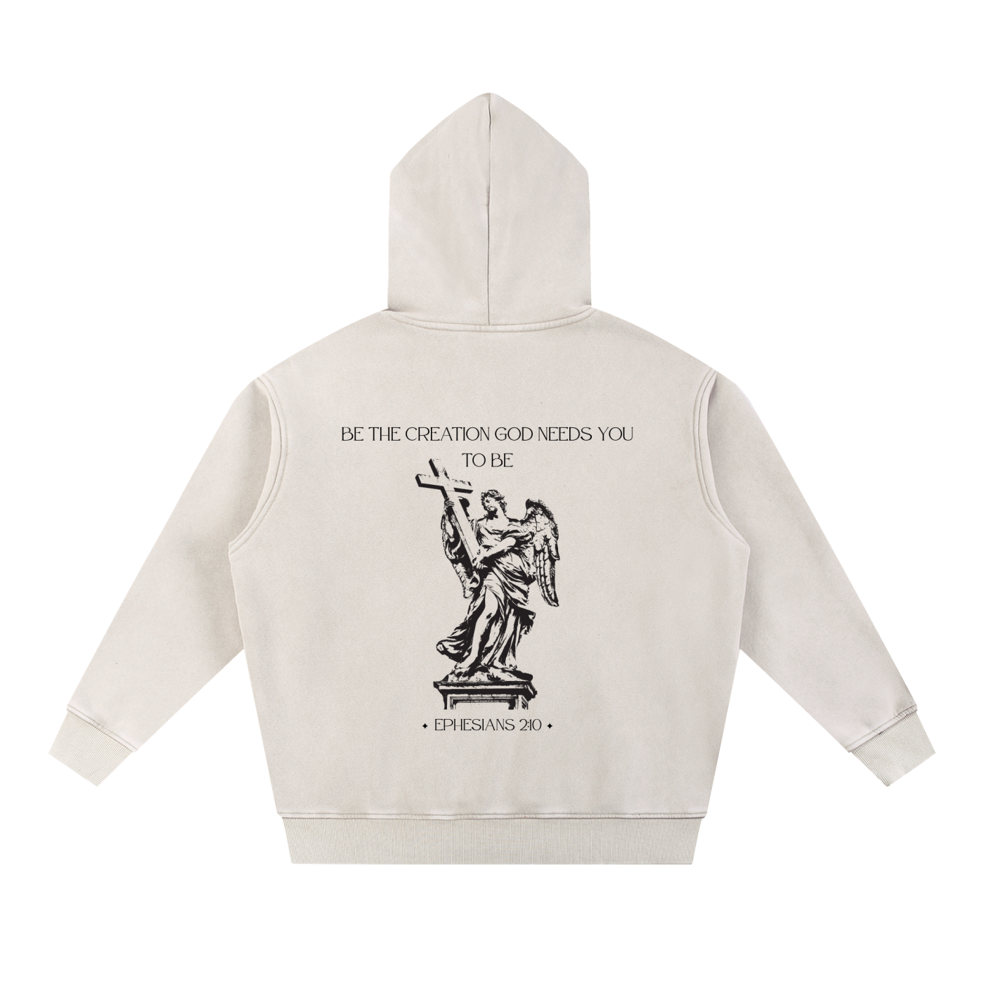 Be The Light - Men Christian Snow Wash Fleece Oversize Hoodie