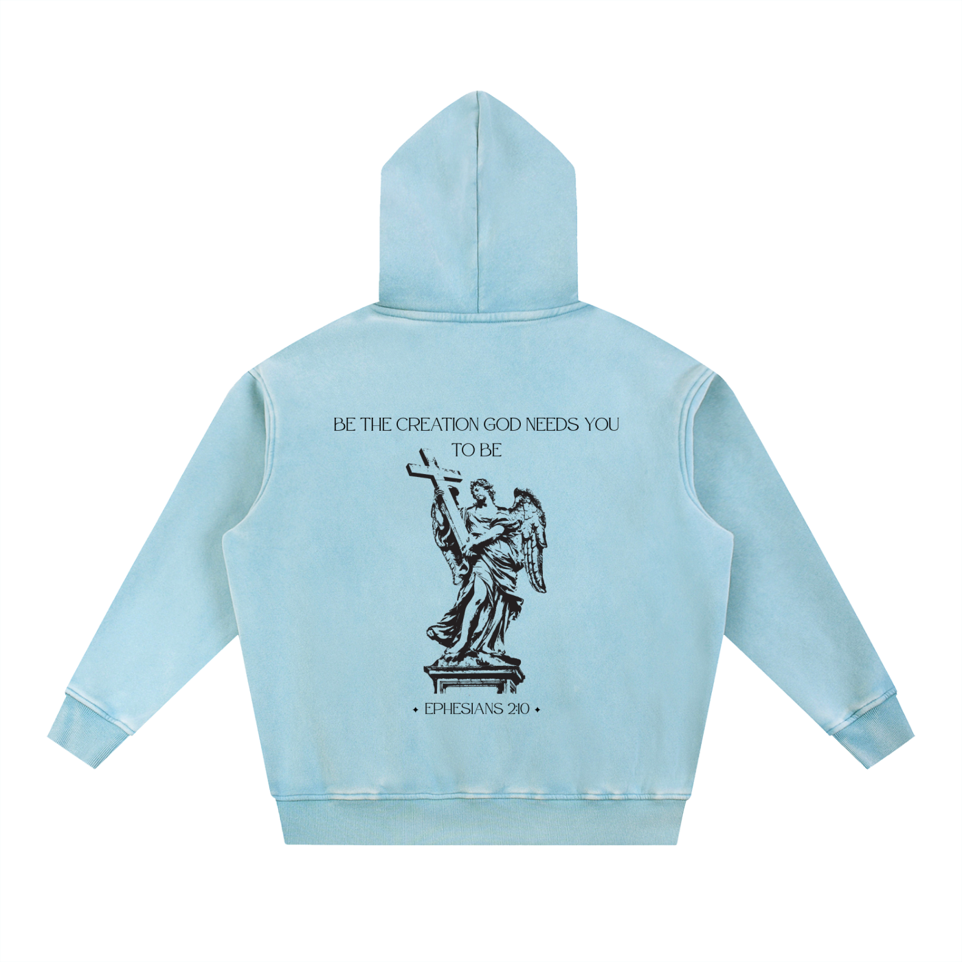 Be The Light - Men Christian Snow Wash Fleece Oversize Hoodie