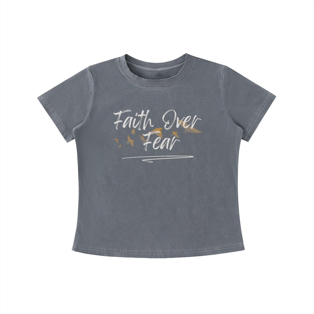 shirt,faith over fear,women