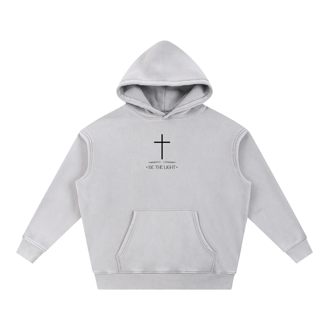 Be The Light - Men Christian Snow Wash Fleece Oversize Hoodie