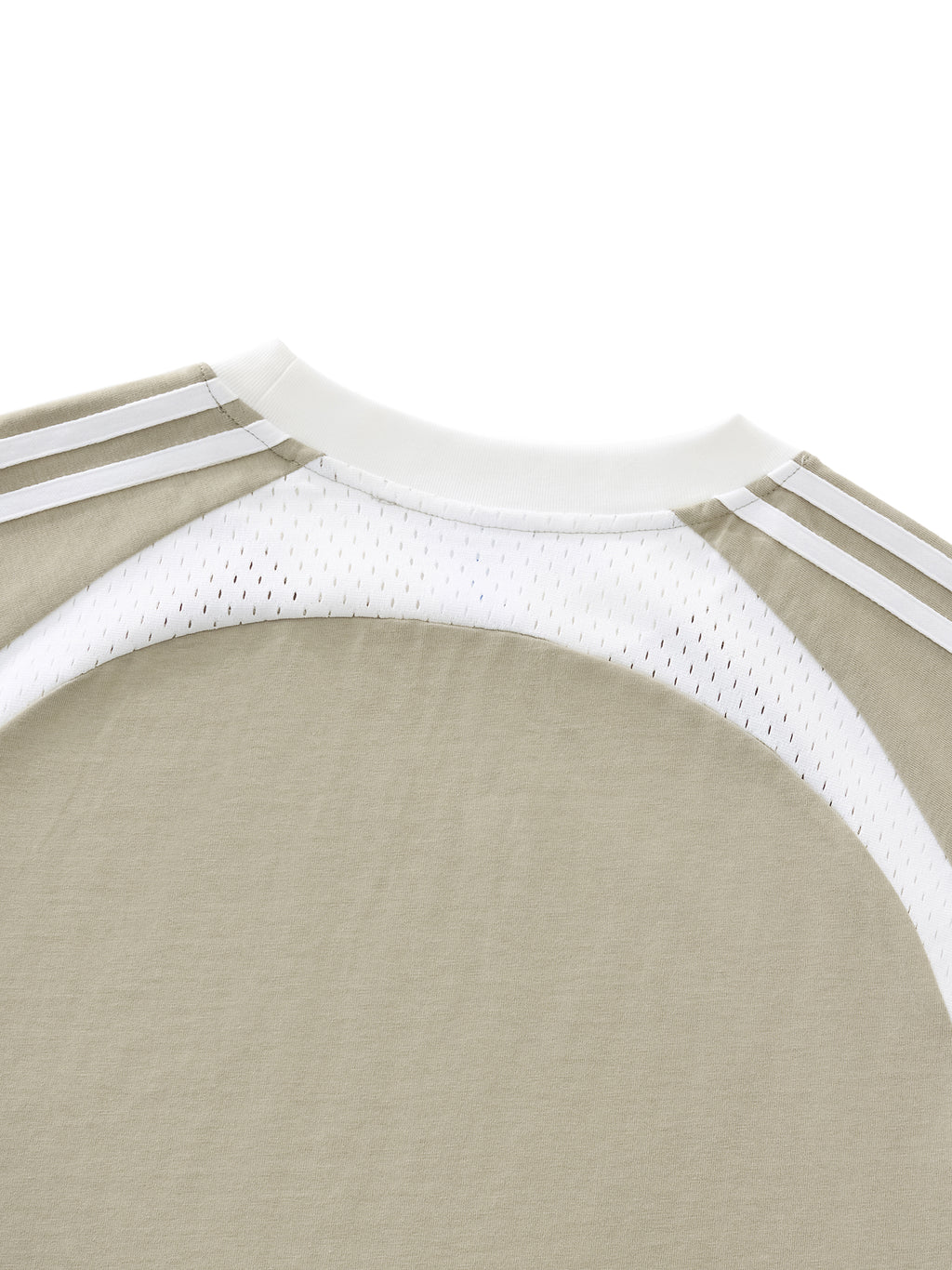 Never Left Behind - Woman Christian Contrast Stripes Panel Mesh T-shirt
